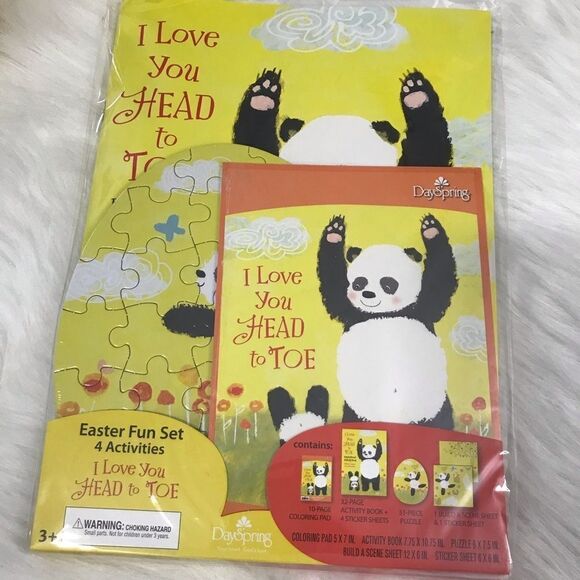Day spring Fun Set Activity Book Puzzle Panda kids children boy girl gift - Picture 2 of 4